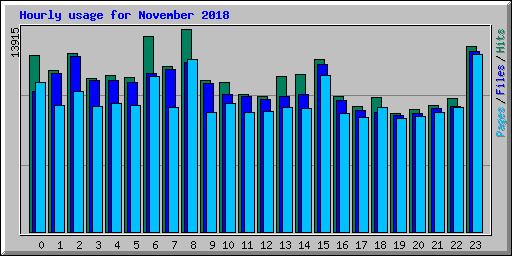 Hourly usage for November 2018