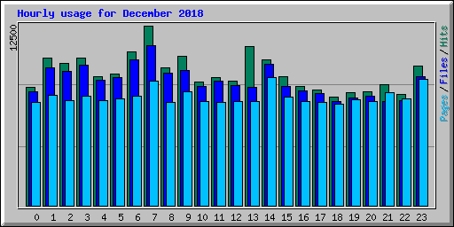 Hourly usage for December 2018