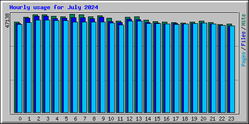 Hourly usage for July 2024