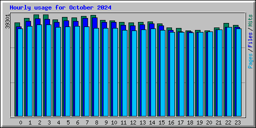 Hourly usage for October 2024